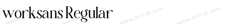 worksans Regular字体转换